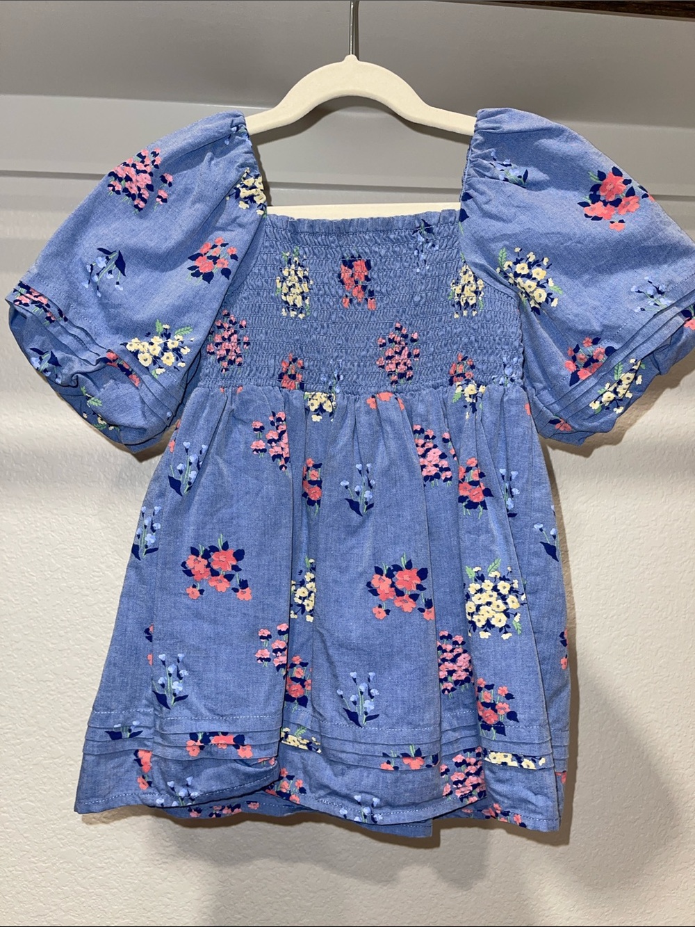 Janie and Jack Puff-Sleeve Smocked dress